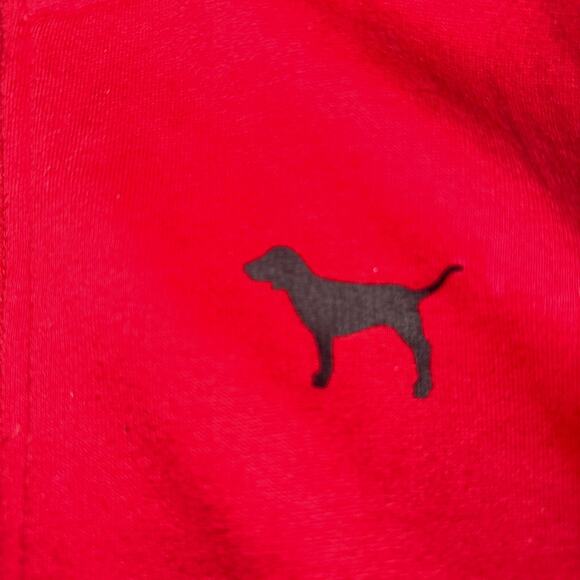 Victoria secret Red Sweatshirt. Pink. 1/4 Zip. Pockets. Broken In/Comfy. Large - Picture 2 of 7